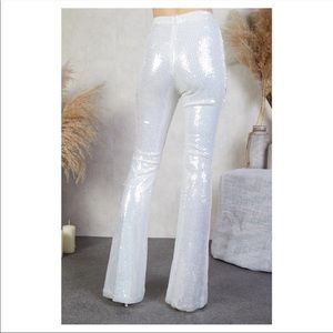 Nadine Merabi Harlow sequin flare pants. Size S